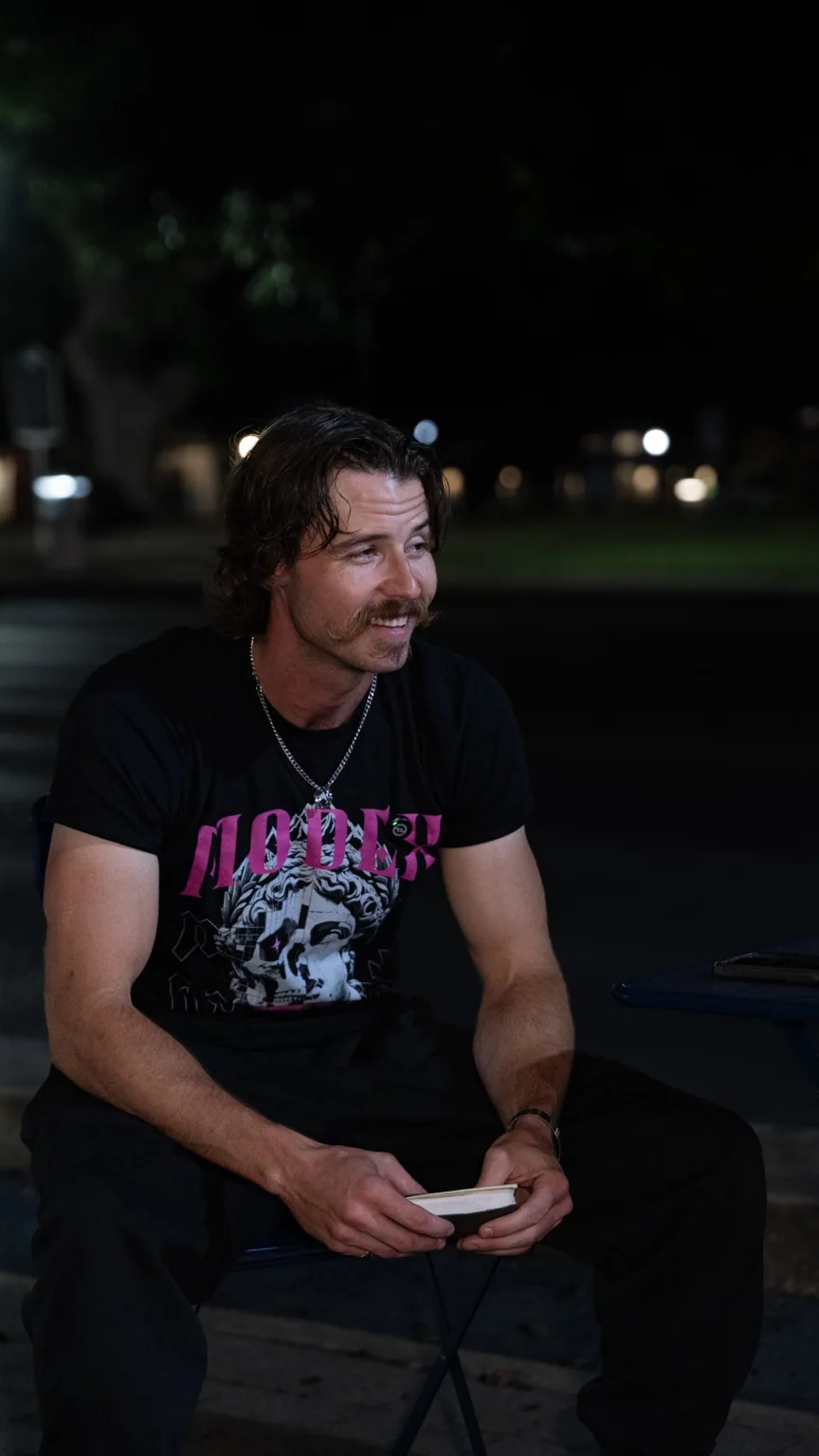 Candid portrait after dark.
