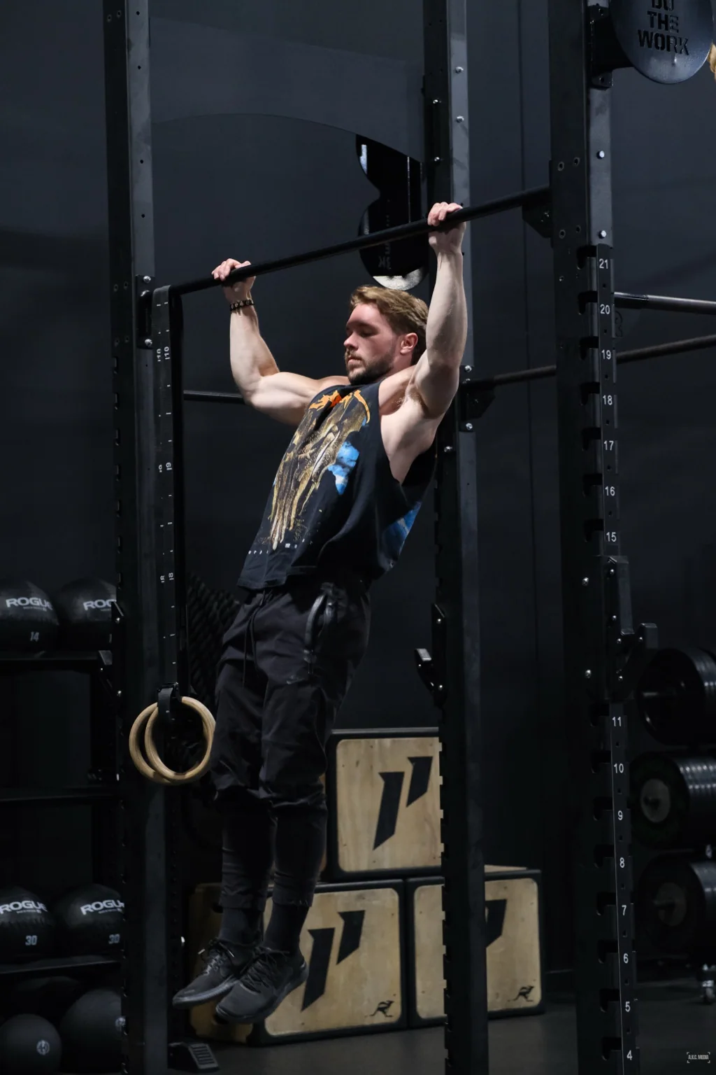 Training on the bar.